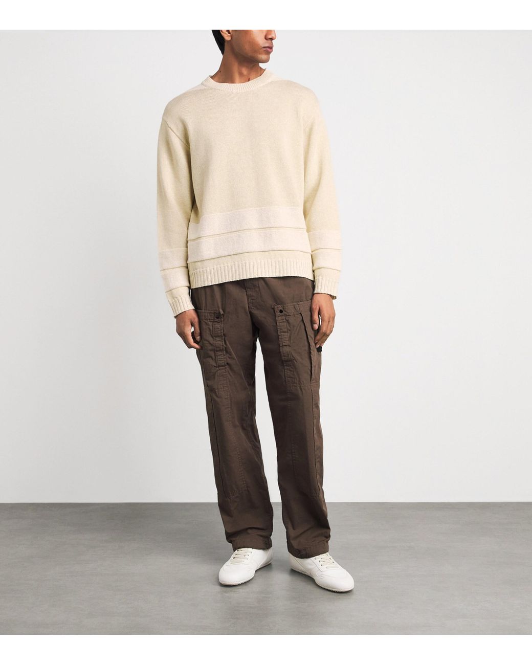 Stone Island Natural Organic Cotton-Linen Marina Sweater for men