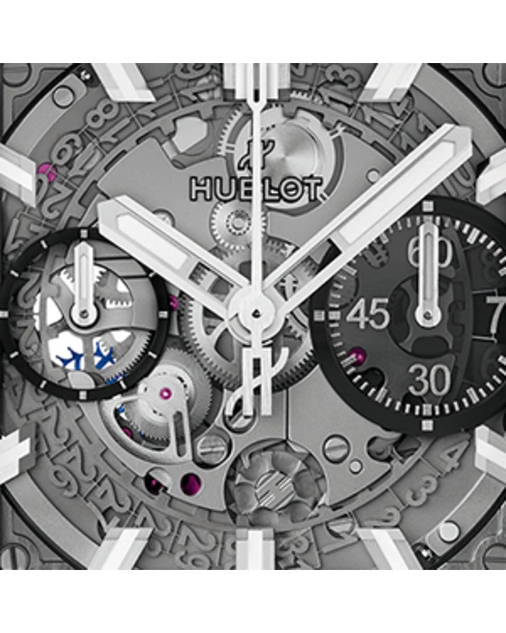 Hublot Metallic Titanium And Ceramic Square Bang Unico Watch