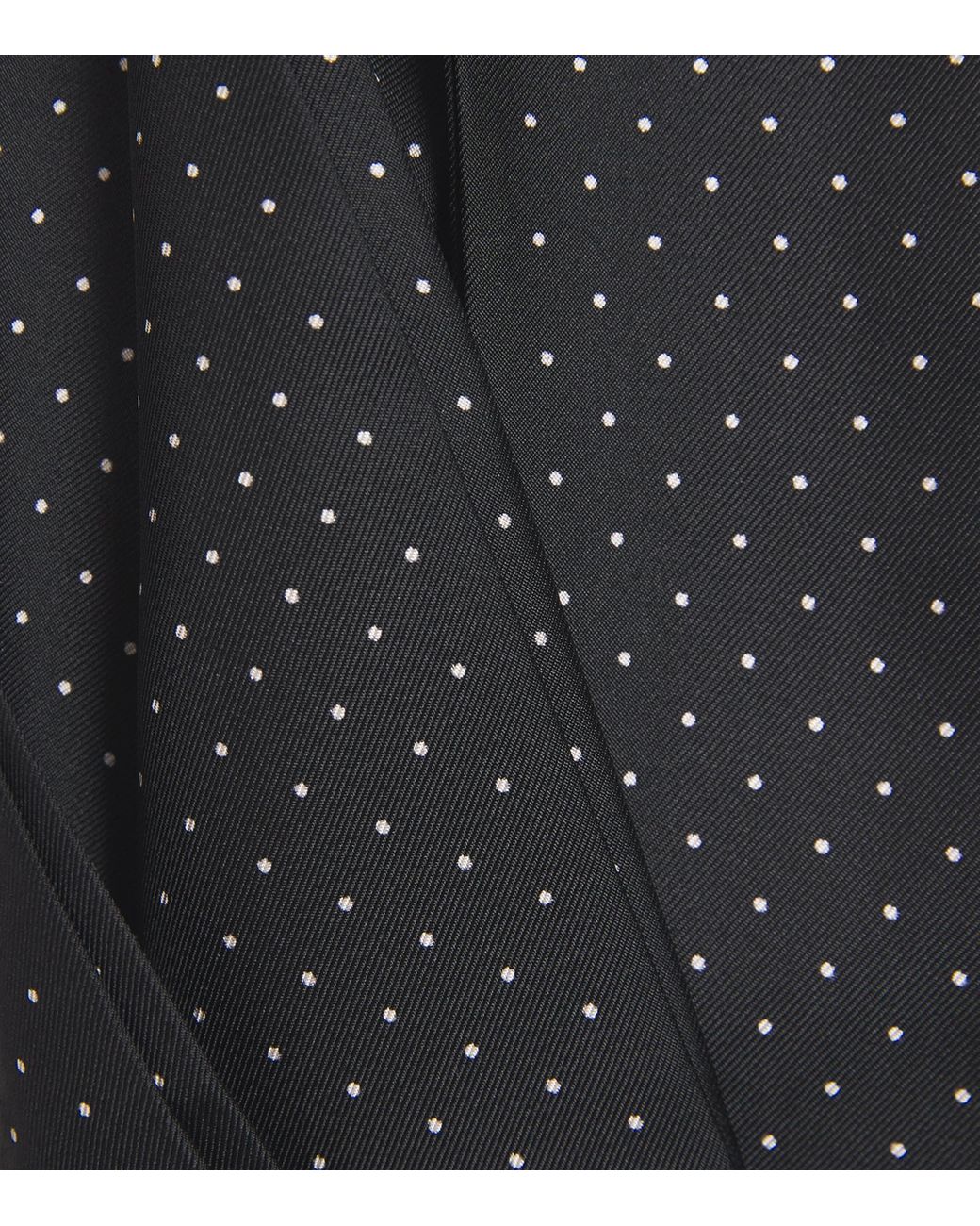 Tom Ford Black Silk Polka-Dot Scarf for men