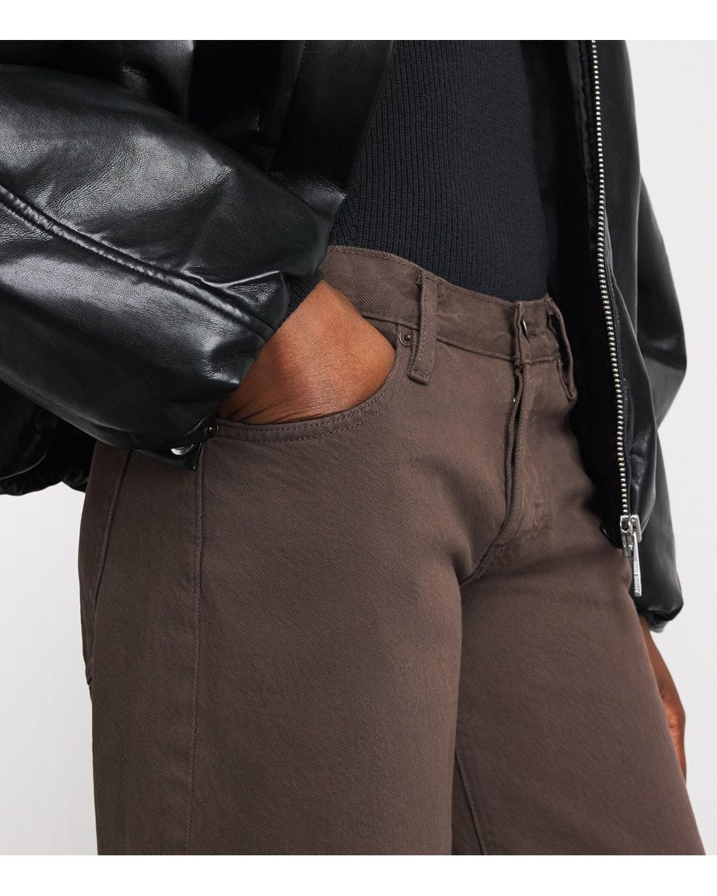 FRAME Brown The Wide-Leg Jeans