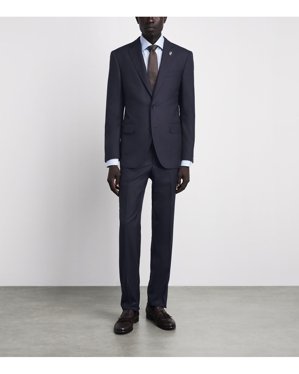 Pal Zileri Blue Wool Herringbone Vicenza 2-Piece Suit for men