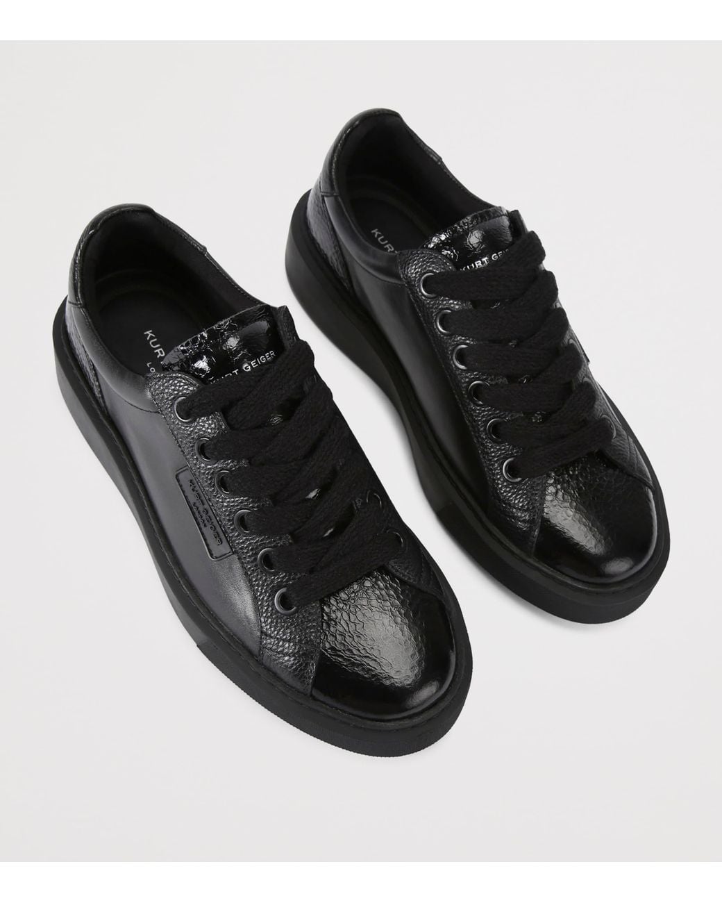 Kurt Geiger Black Leather Albion Sneakers for men