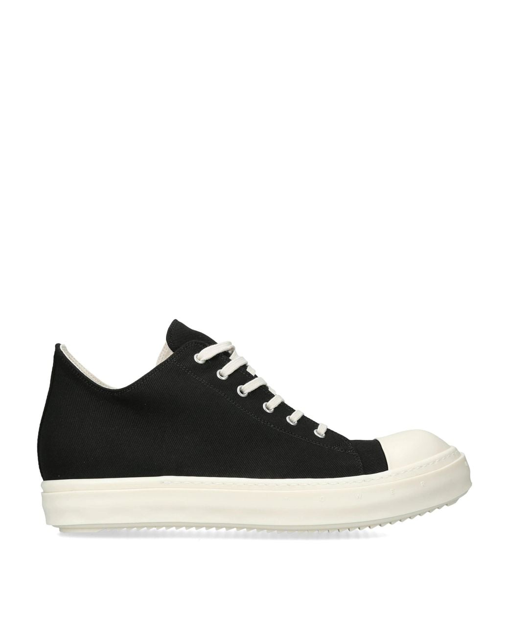 Rick Owens Black Denim Tower Lace-Up Sneakers for men