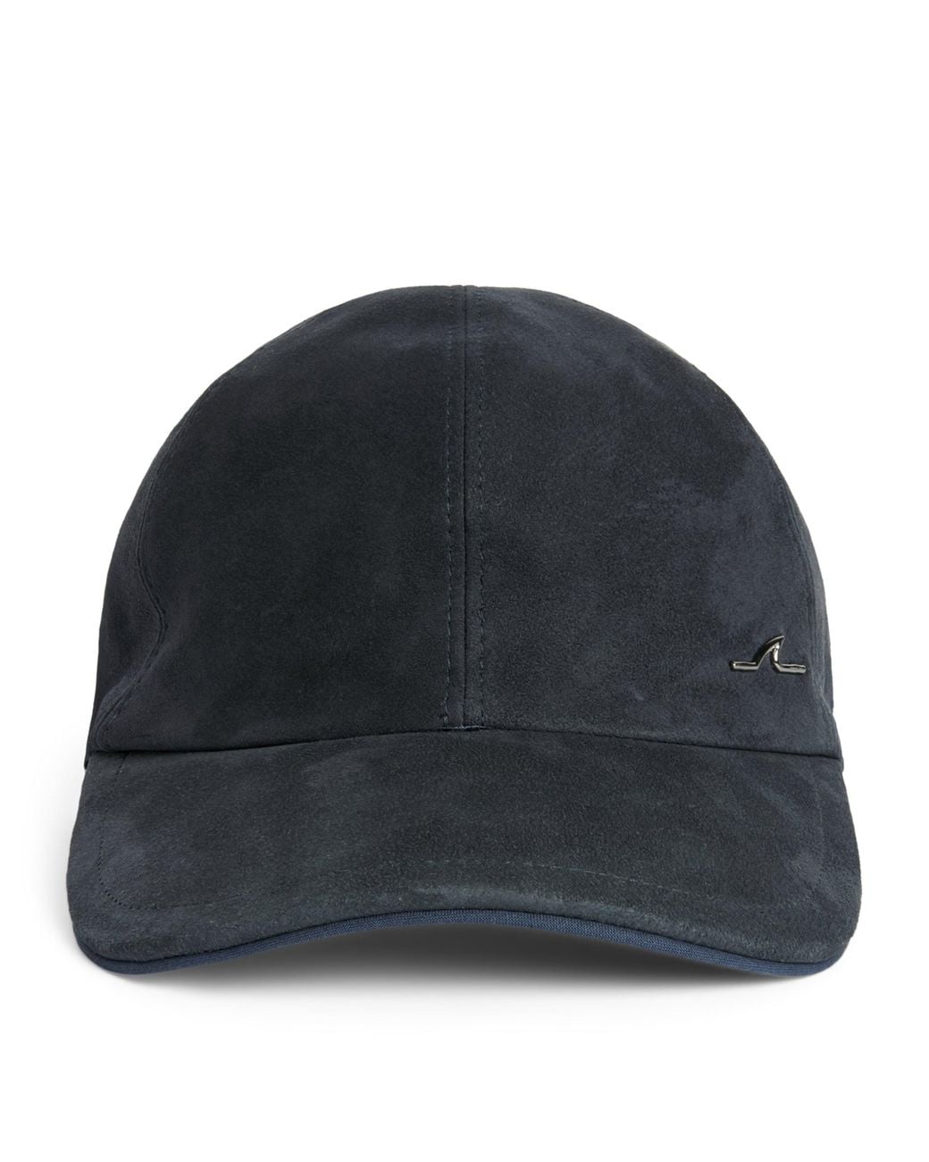 Paul & Shark Blue Goat Suede Fin Logo Cap for men