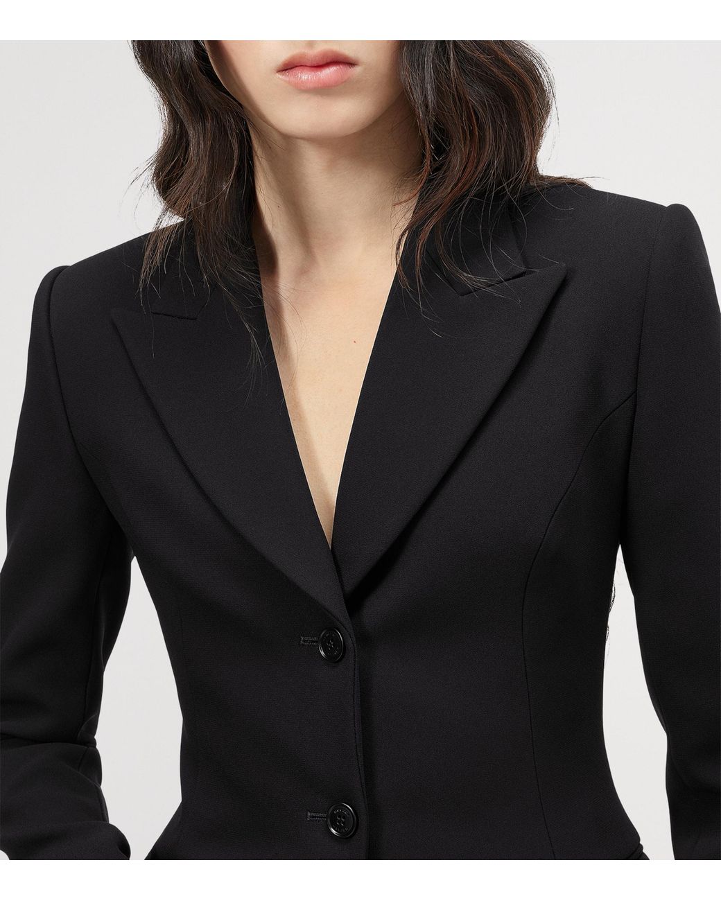 McQueen Black Crepe Single-Breasted Jacket