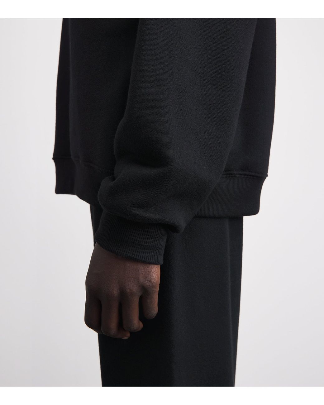 ÉTERNE Black French Terry Oversized Sweatshirt