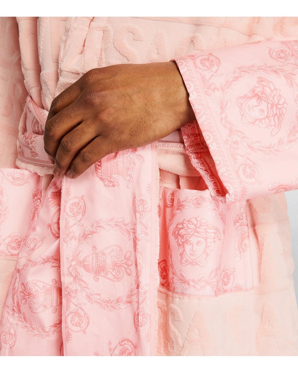 Versace Pink Baroque Bath Robe for men