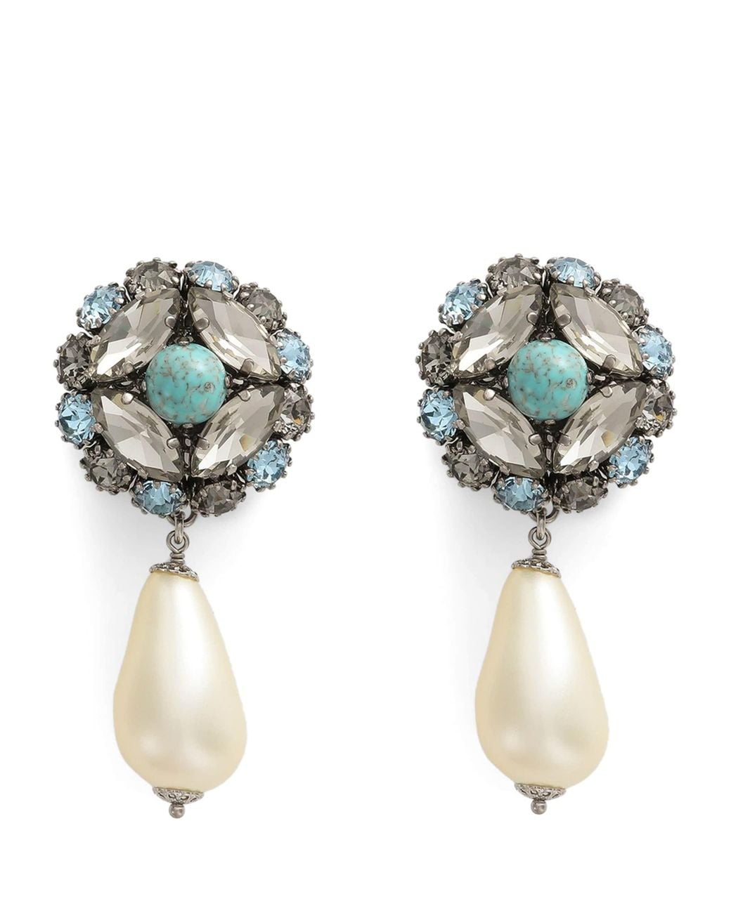 Dolce & Gabbana Multicolor Embellished Clip-On Earrings