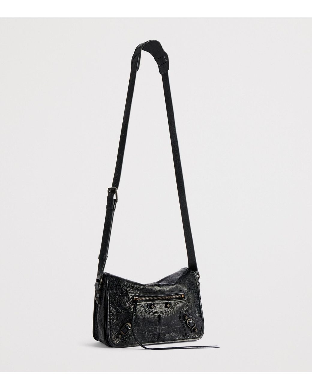 Balenciaga White Crinkled Calfskin Le City Messenger Bag for men