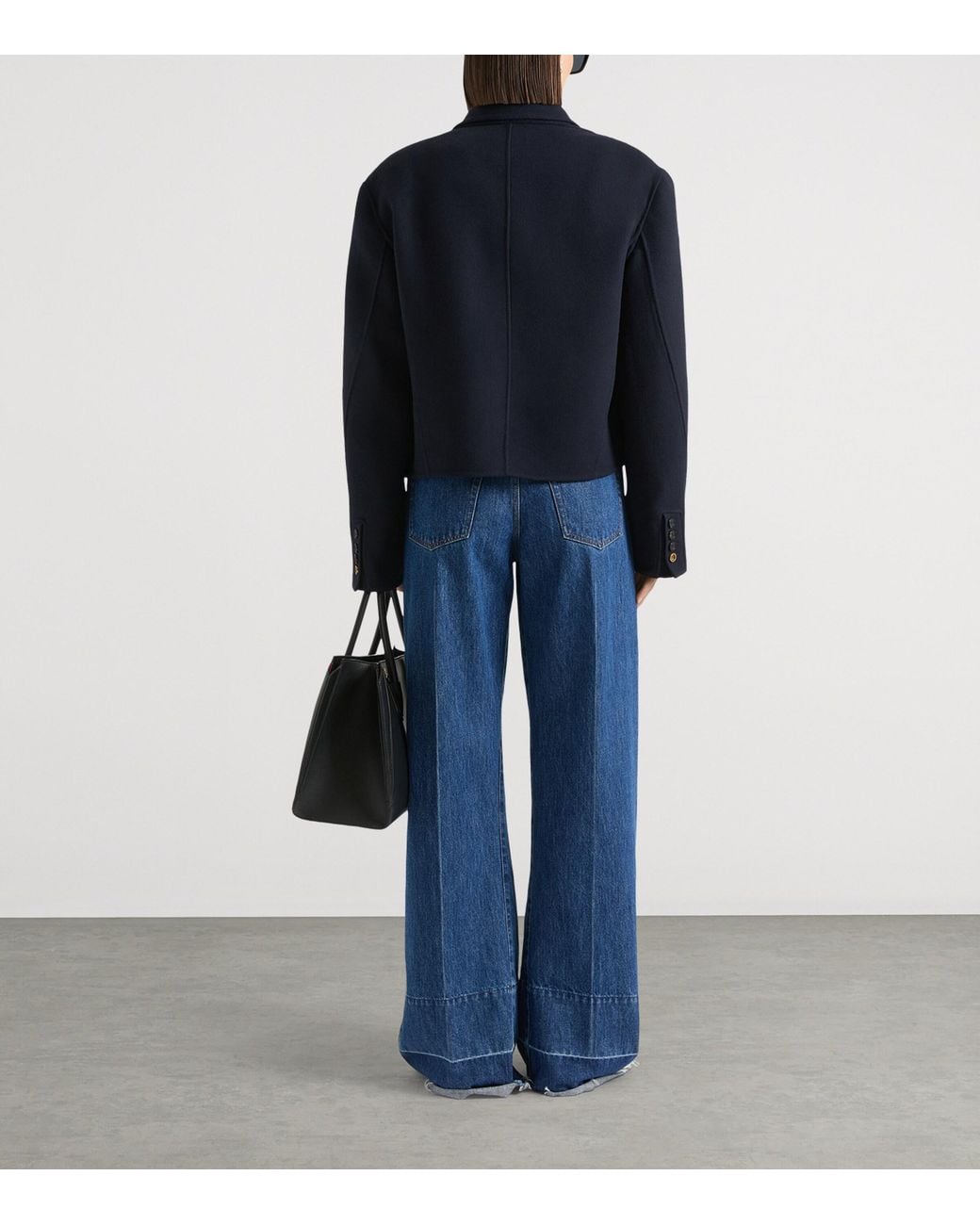 Givenchy Blue Raw-Edge Wide-Leg Jeans