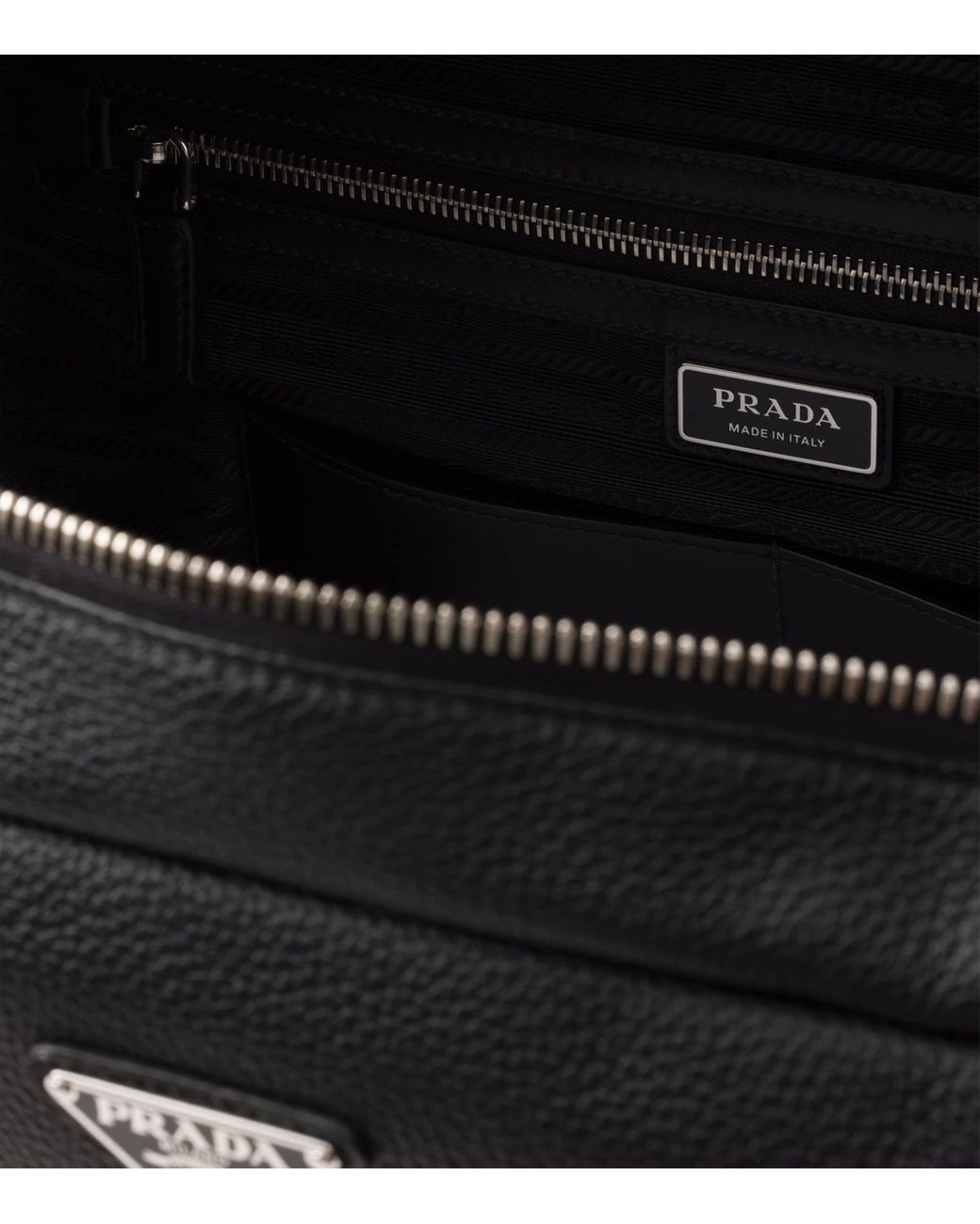 Prada Black Leather Briefcase for men
