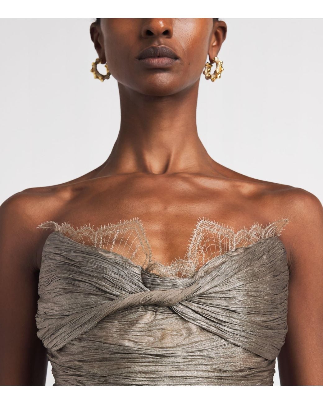 Maria Lucia Hohan Brown Silk Jolie Gown