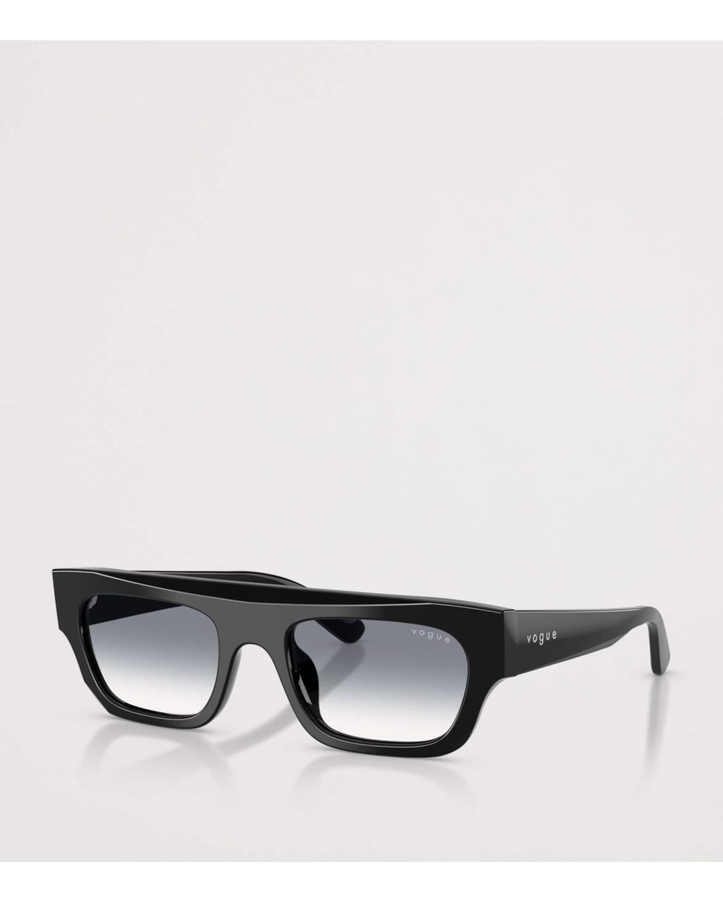 Vogue Black Rectangular Sunglasses
