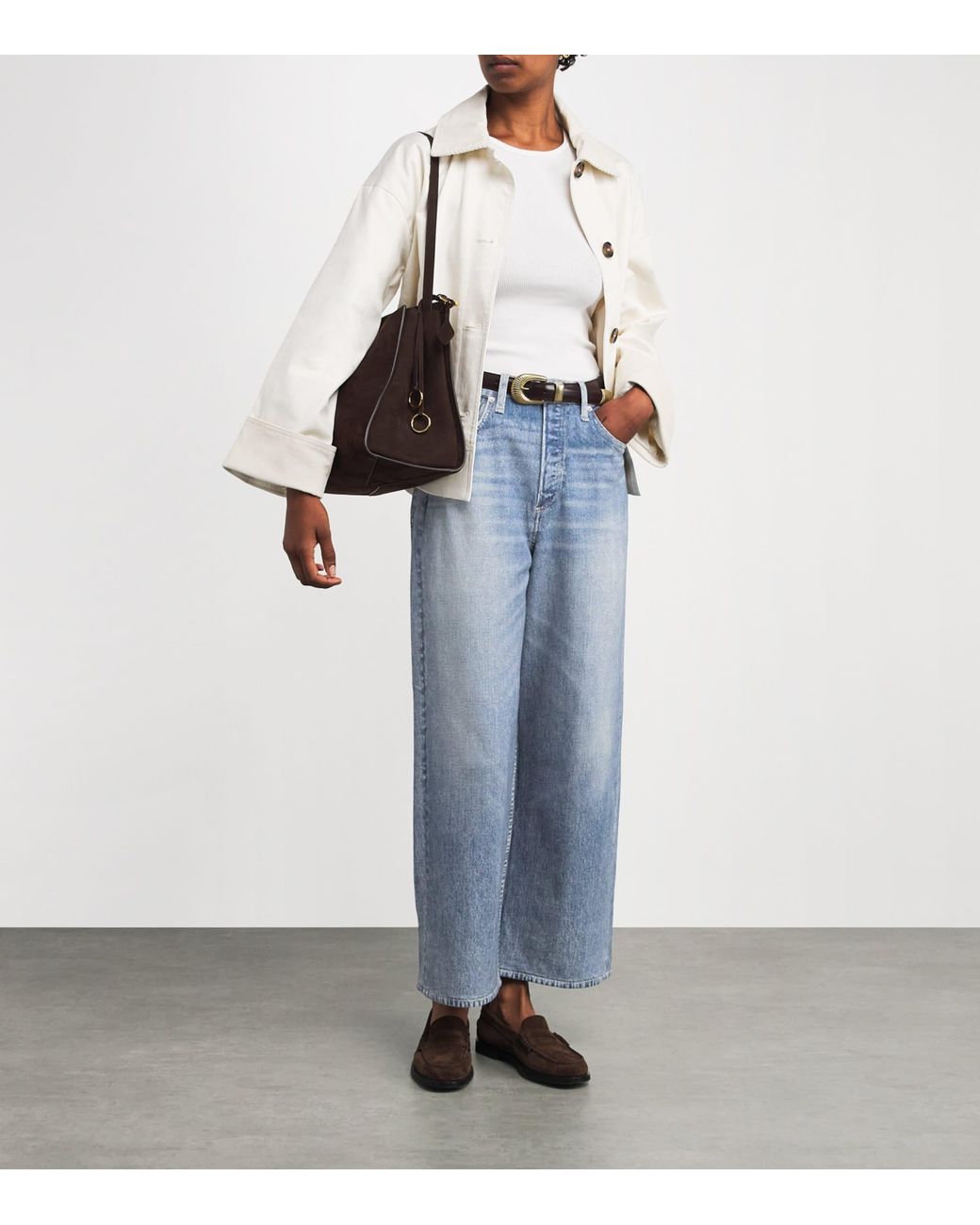 Rag & Bone Blue Miramar Andi Wide-Leg Jeans