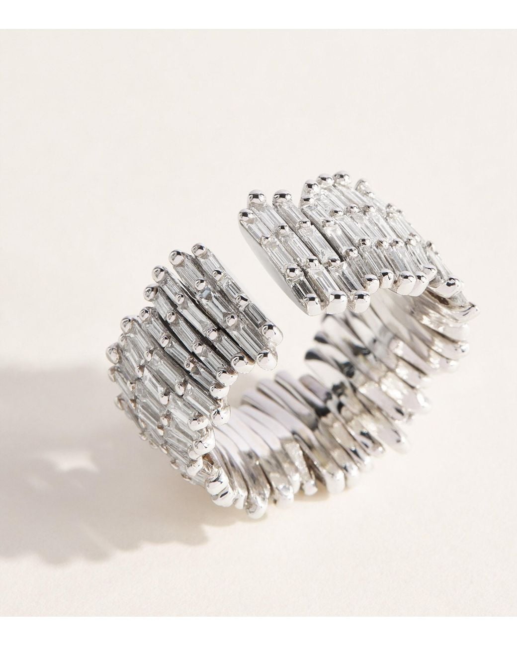 Suzanne Kalan Metallic And Diamond Classic Eternity Ring