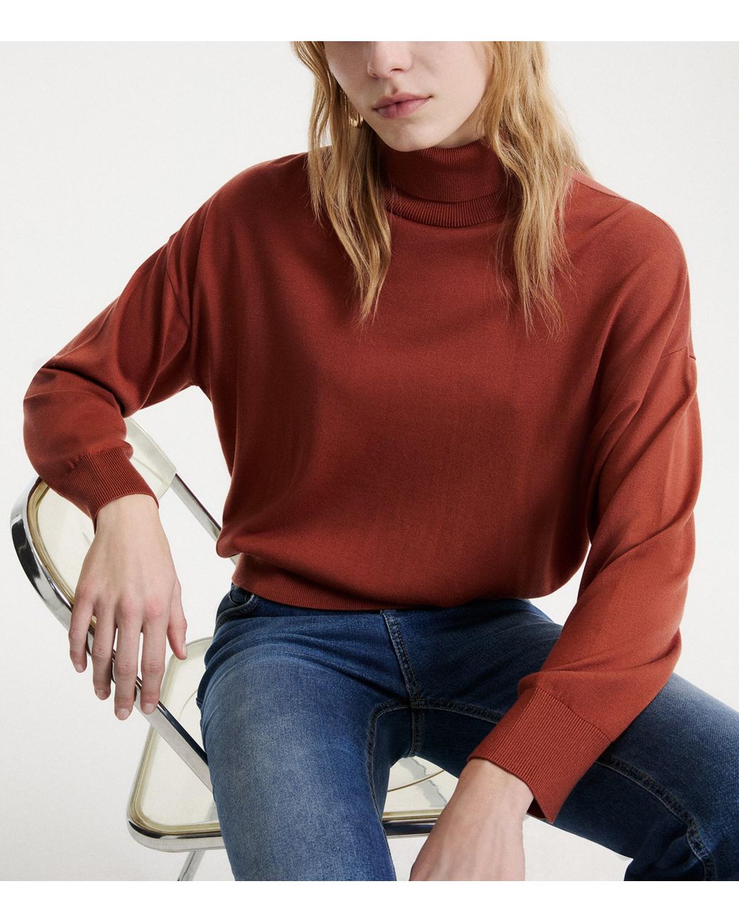 Marella Red Rollneck Sweater