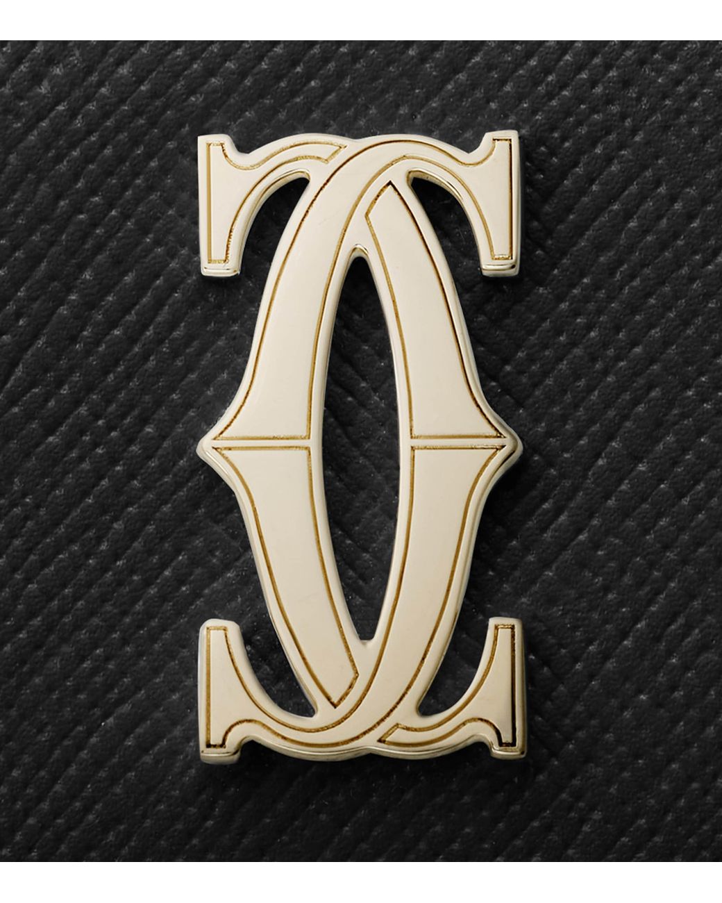 Cartier Black Mini Leather C De Wallet