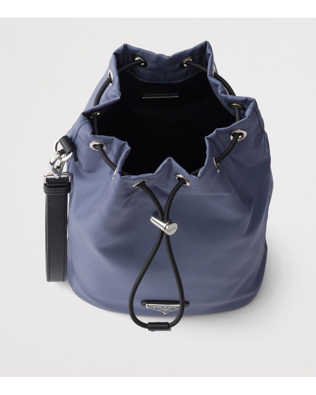 Prada Blue Re-Nylon And Saffiano Leather Pouch for men