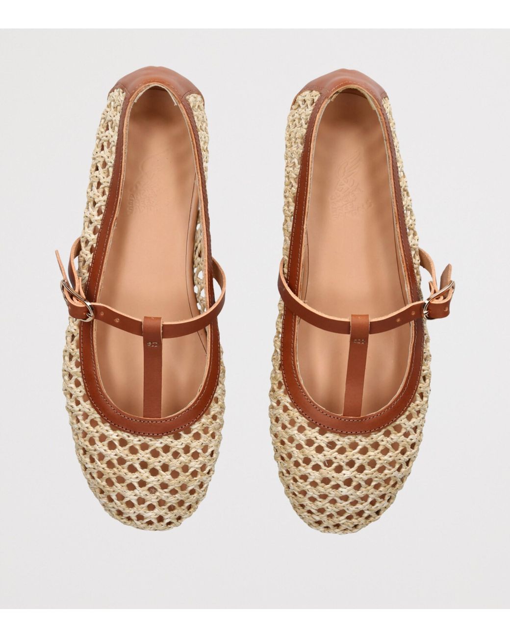 Ancient Greek Sandals Brown Woven Aerati Ballet Flats
