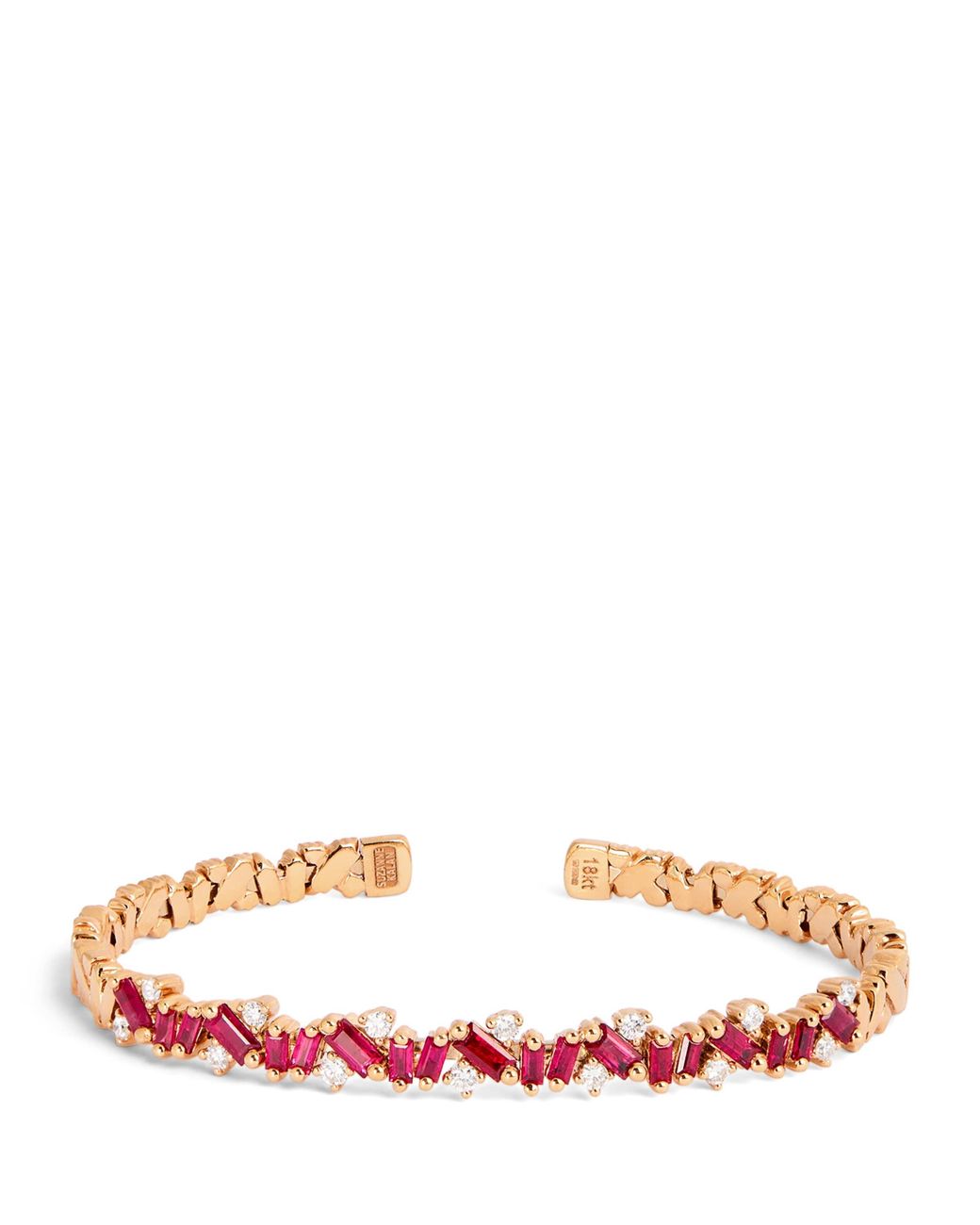 Suzanne Kalan Metallic Diamond And Ruby Frenzy Reborn Bangle