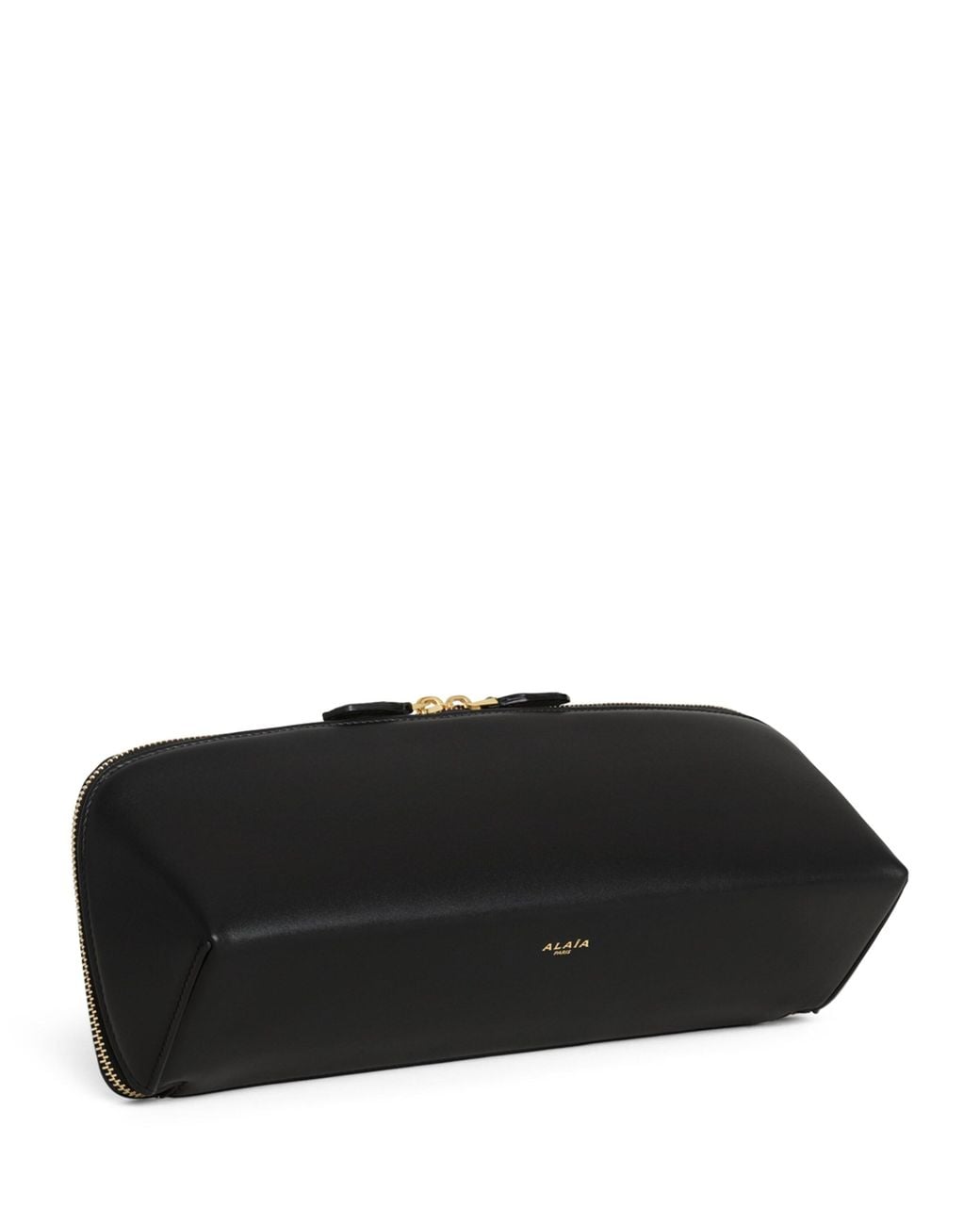 Alaïa Black Leather Delta Clutch Bag