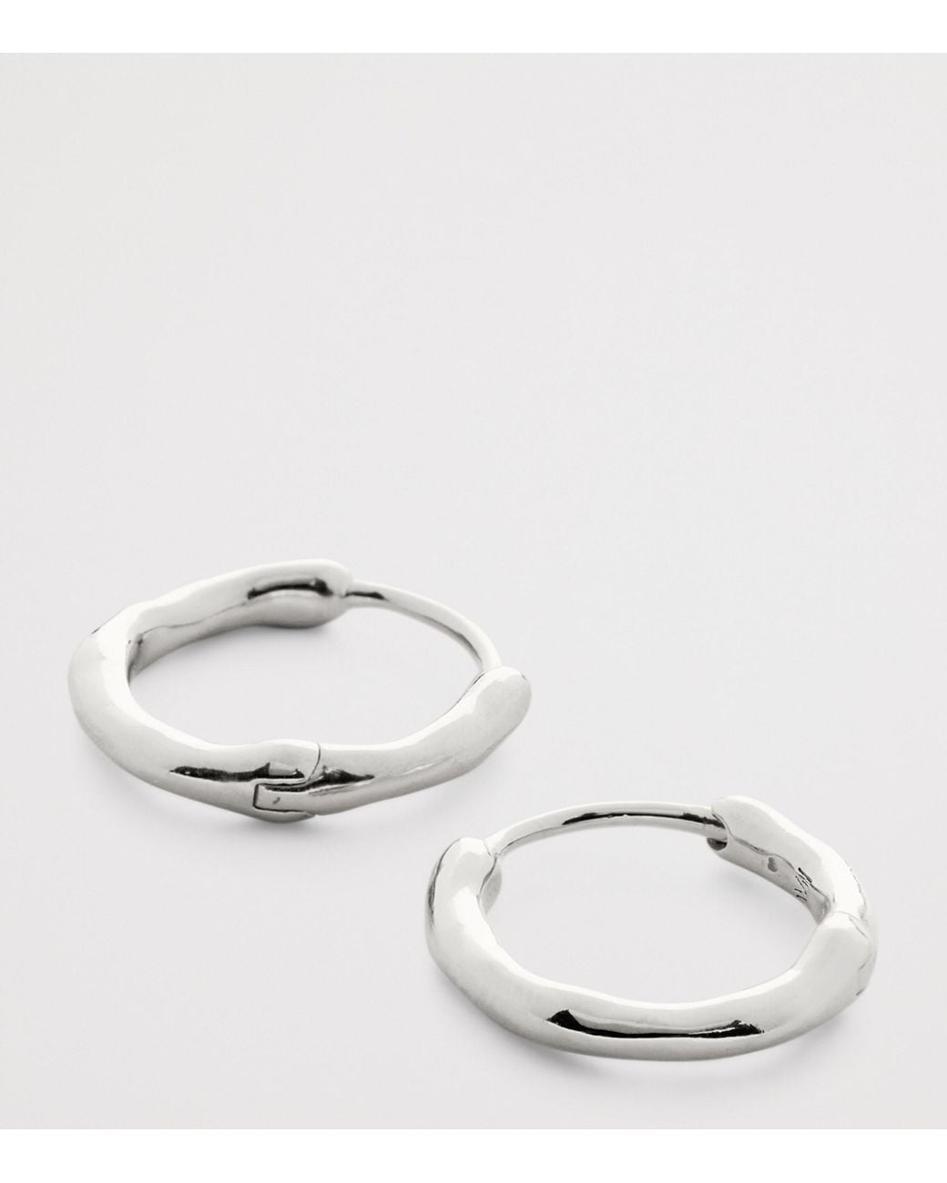 Monica Vinader Metallic Sterling Mv Siren Muse Huggie Earrings