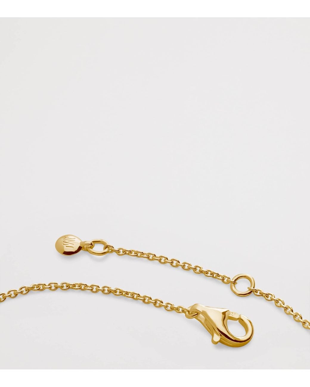 Monica Vinader Metallic Vermeil And Diamond Heart Chain Bracelet