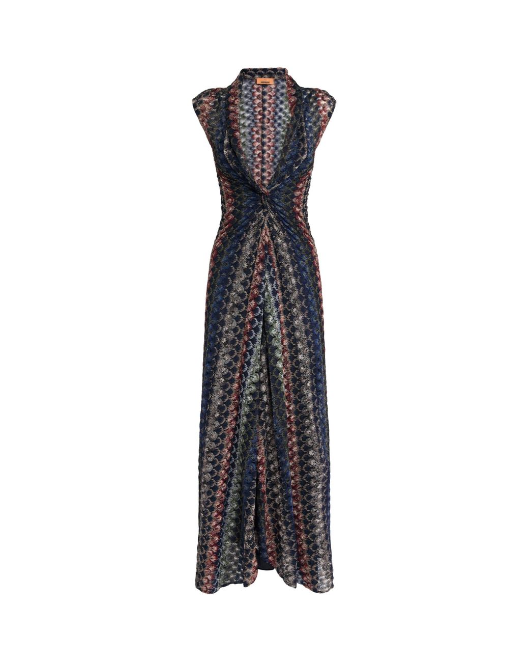 Missoni Black Crochet-Knit Gathered Maxi Dress