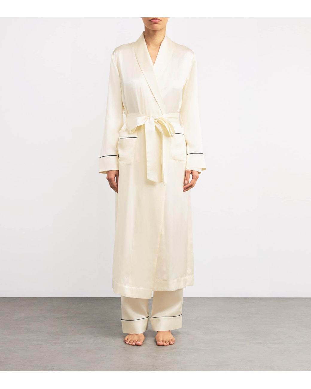 Harrods Natural Silk Satin Robe