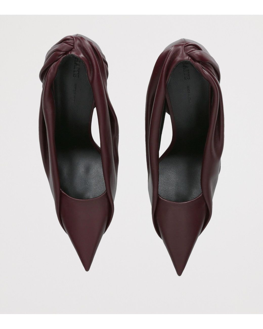 Khaite Brown Leather Twisted Eve Pumps 85