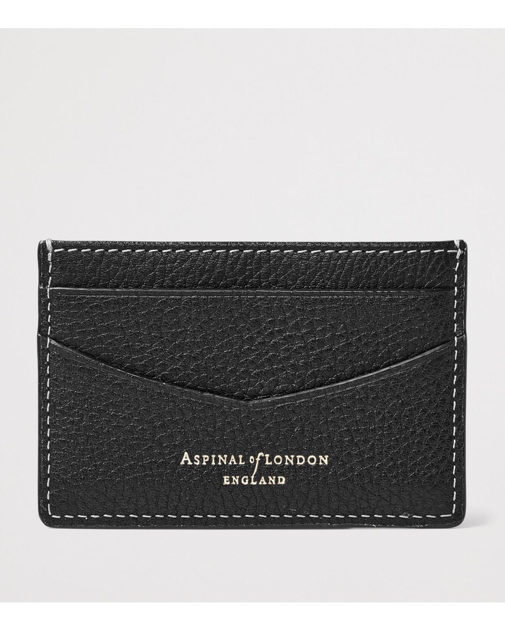 Aspinal Black Leather Hudson Slim Card Holder