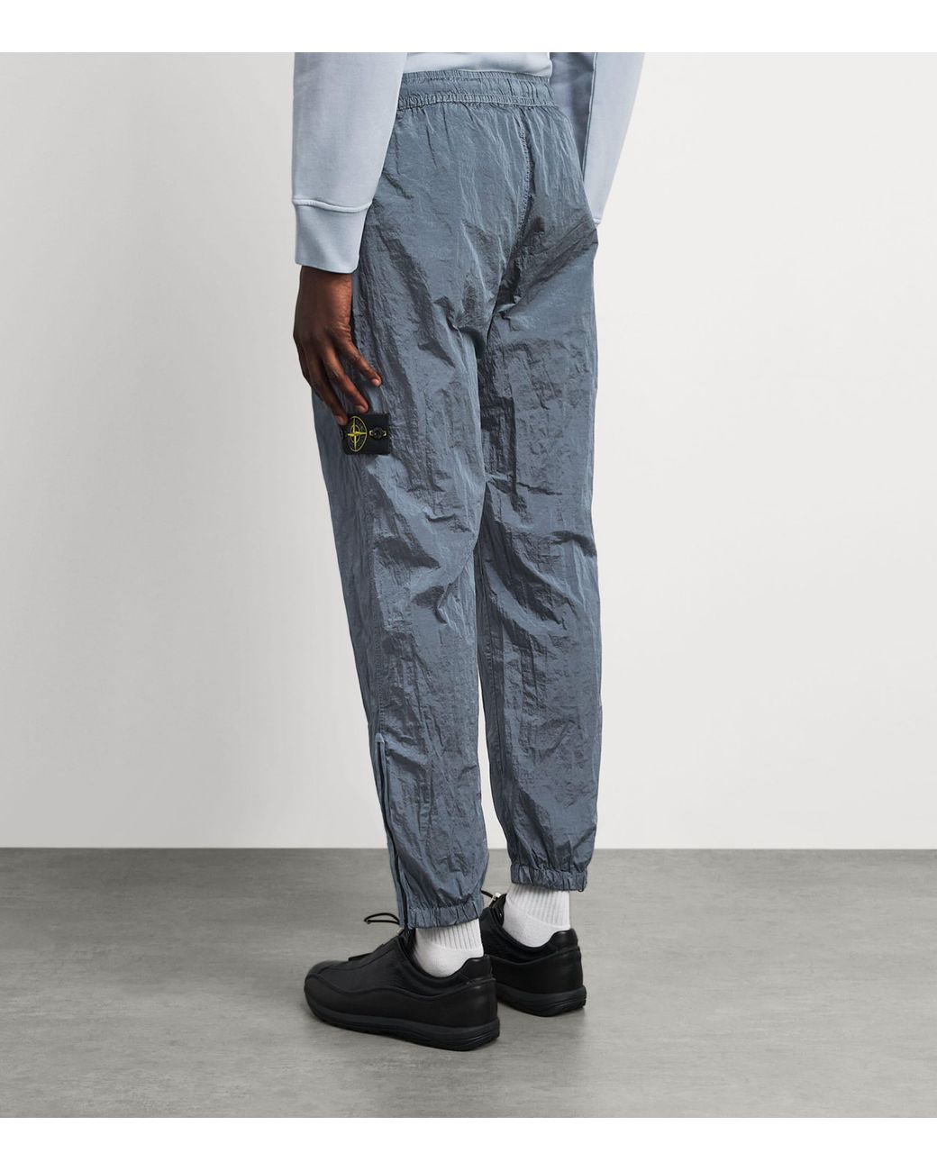 Stone Island Blue Metal Nylon Track Pants for men