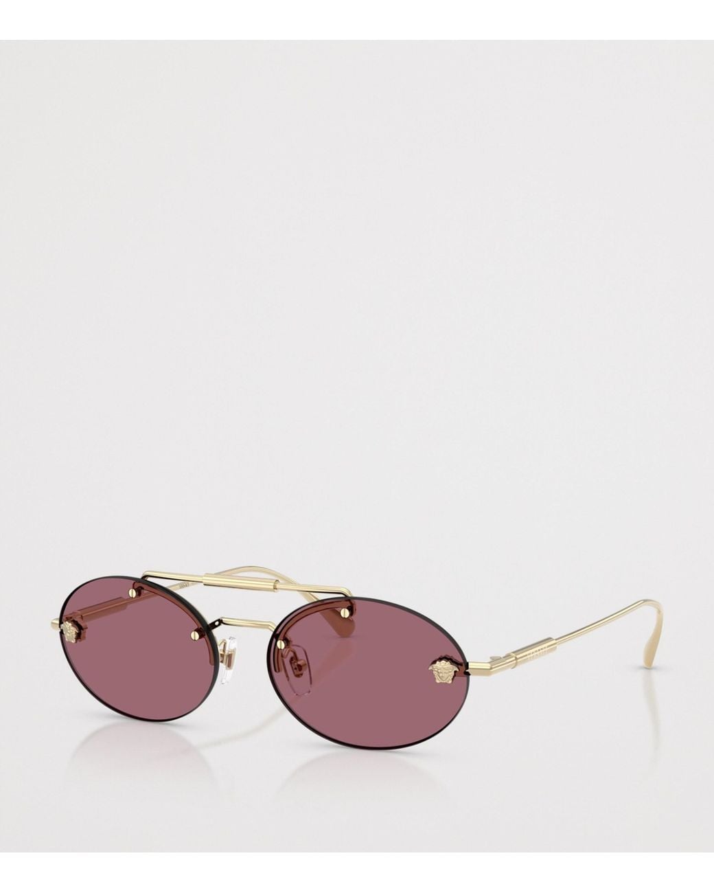 Versace Pink Metal Ve2295 Oval Sunglasses