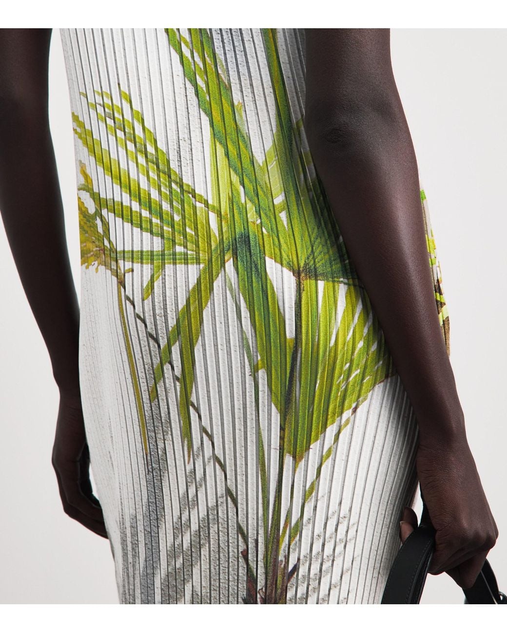 Issey Miyake Metallic Urban Jungle Pleats Midi Dress