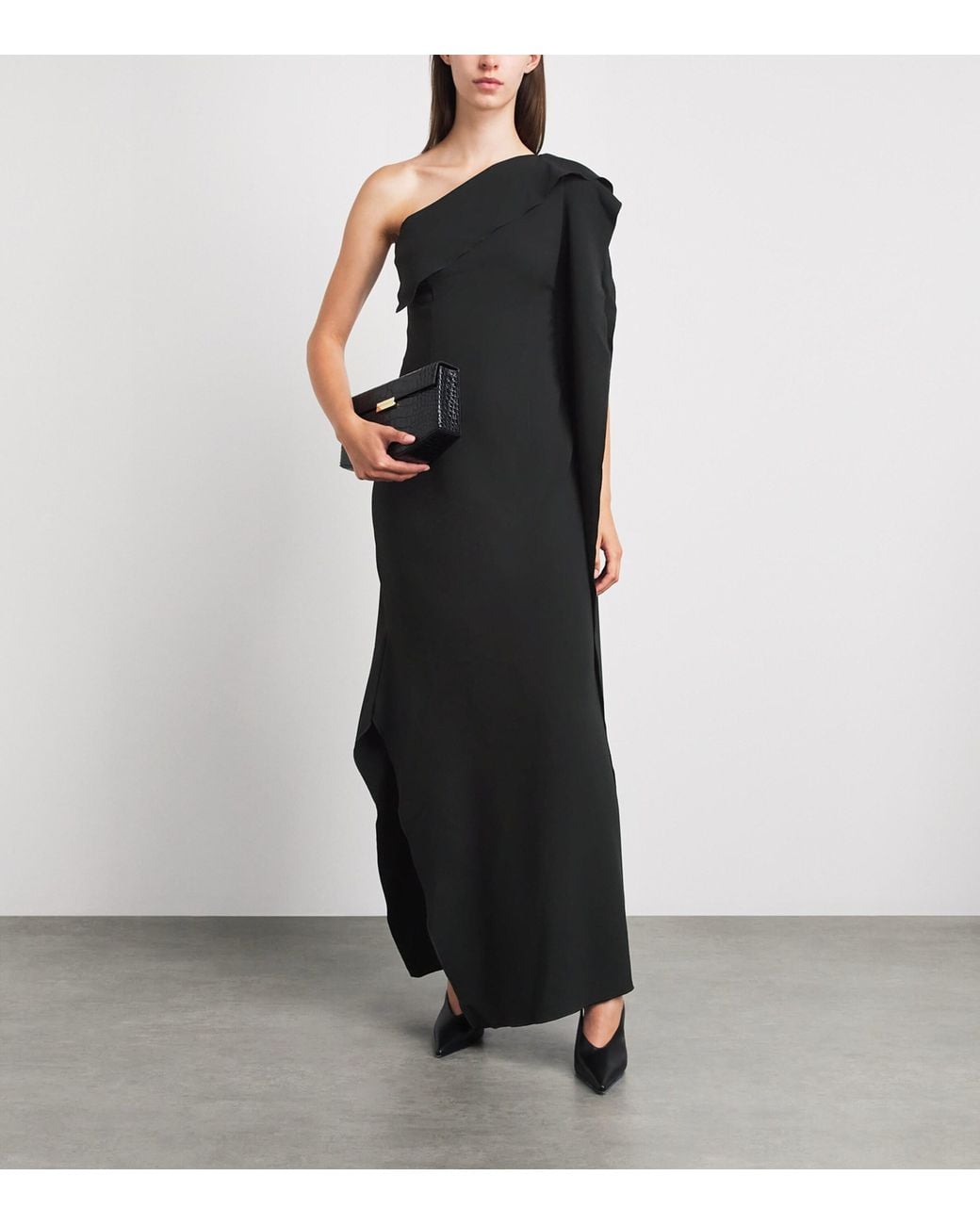 FFORME Black Asymmetric Andie Maxi Dress