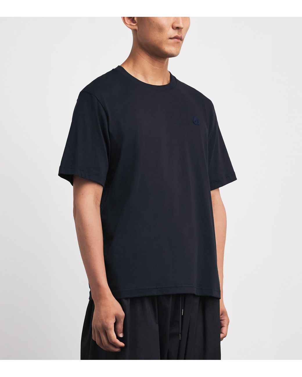 Moose Knuckles Blue Cotton Logo Yul T-Shirt for men