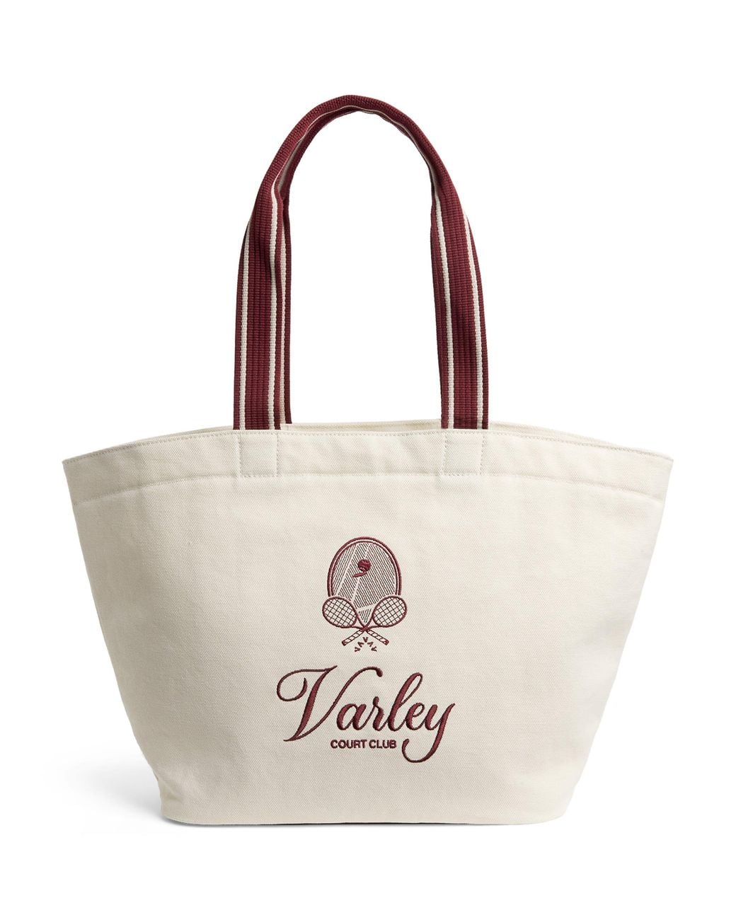 Varley White Canvas Robinson Club Tote Bag