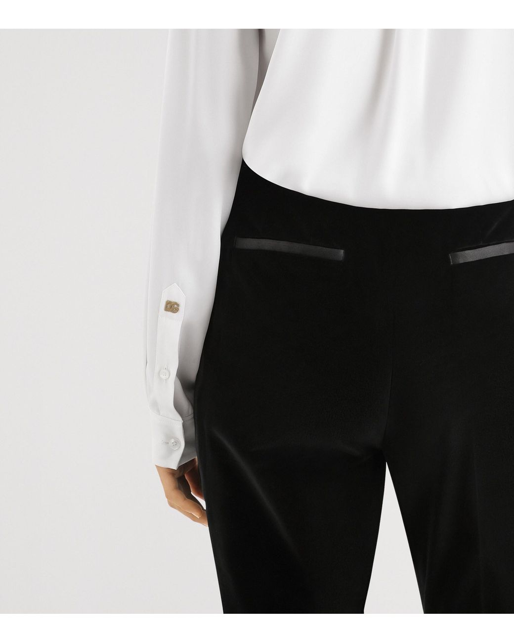 Dolce & Gabbana White Stretch-Silk Shirt