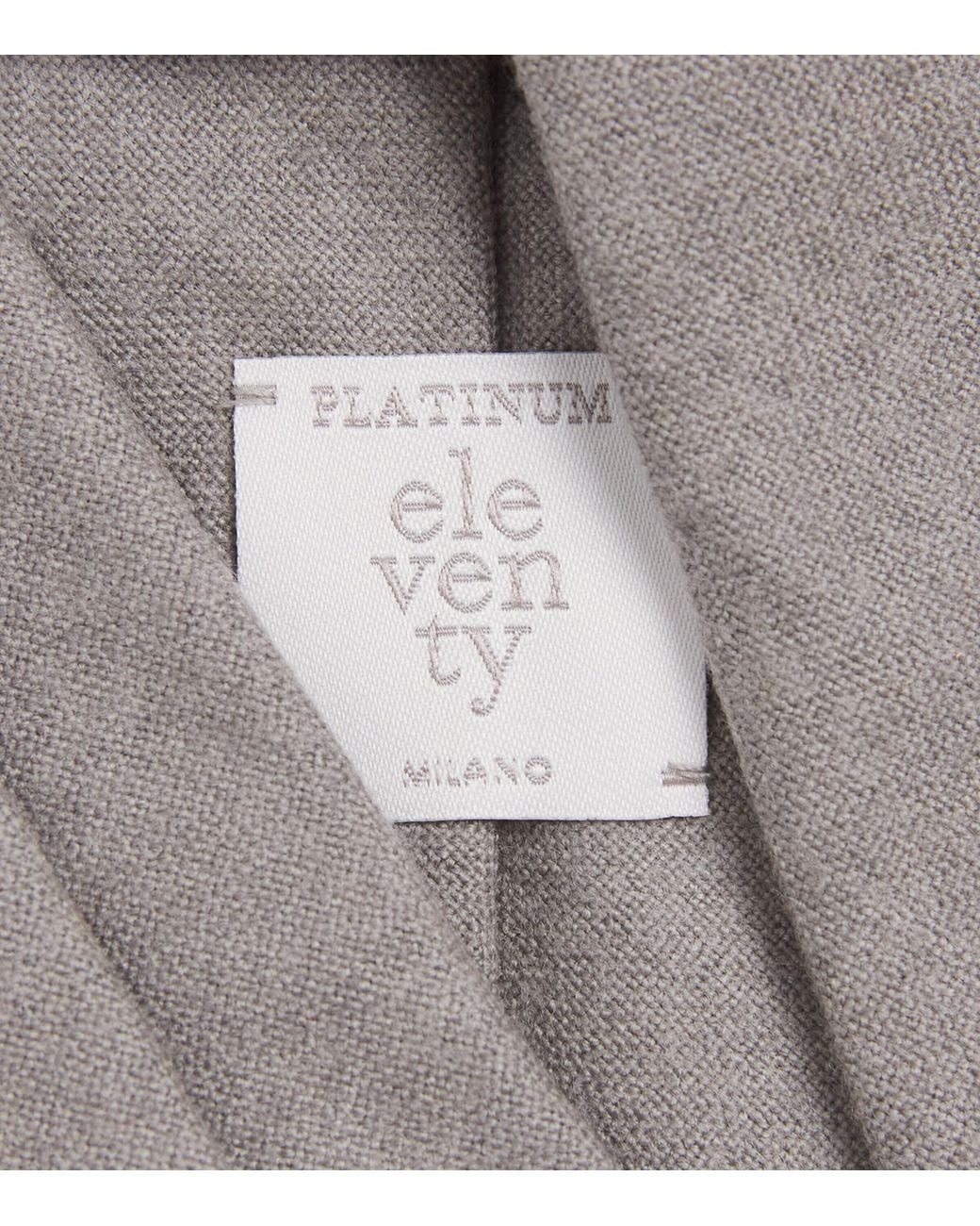 Eleventy White Wool-Silk Tie for men