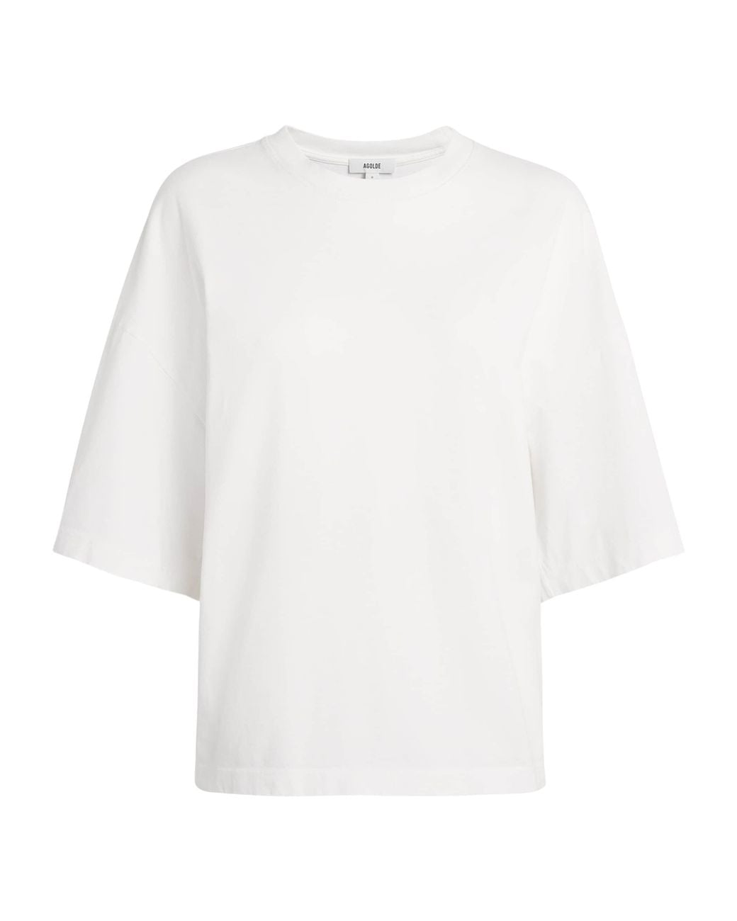 Agolde White Cotton Ellery Corset T-Shirt