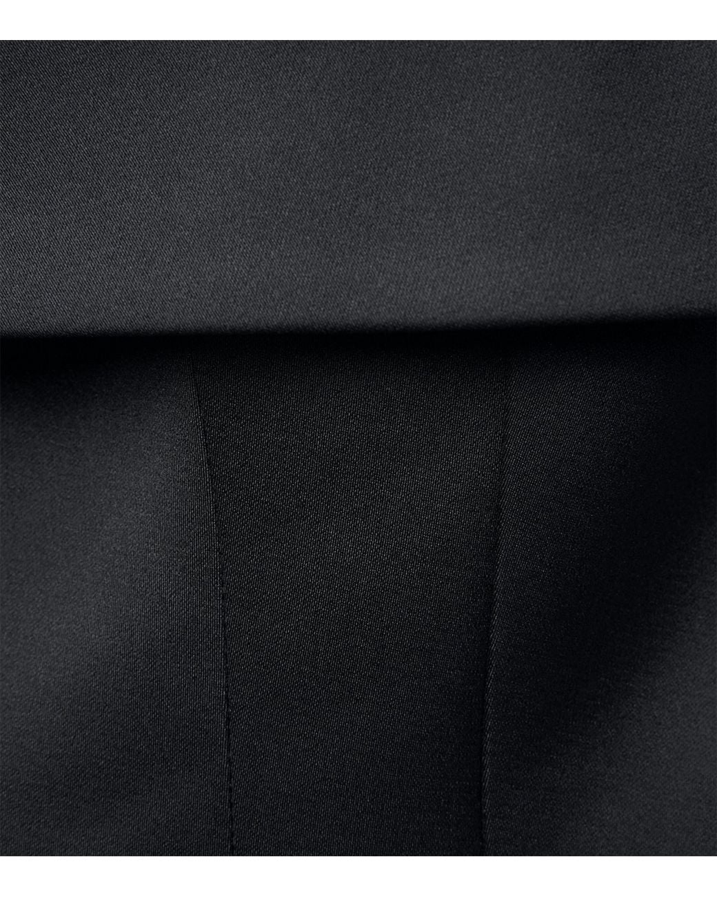 Emilia Wickstead Black Satin Strapless Keeley Midi Dress