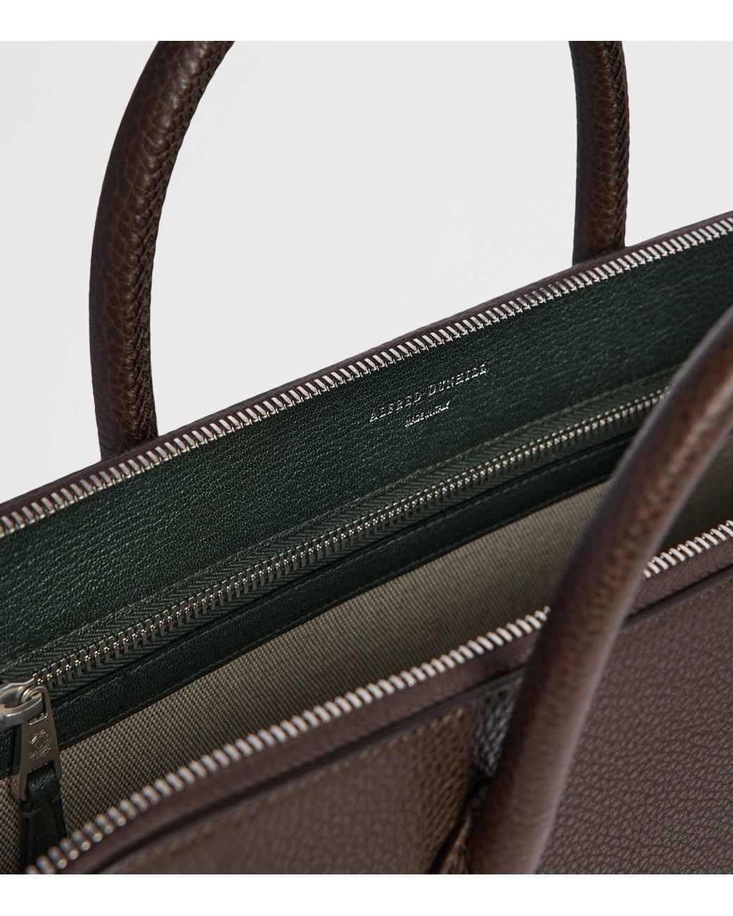 Dunhill Brown Leather Bourdon 41 Briefcase for men