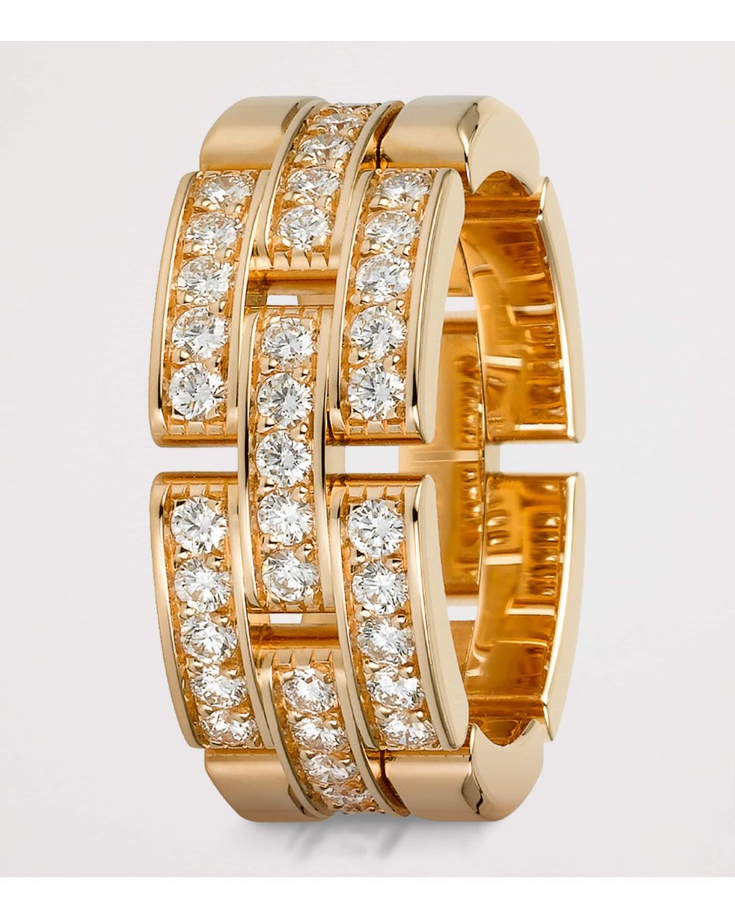 Cartier Metallic And Diamond Maillon Panthère Ring