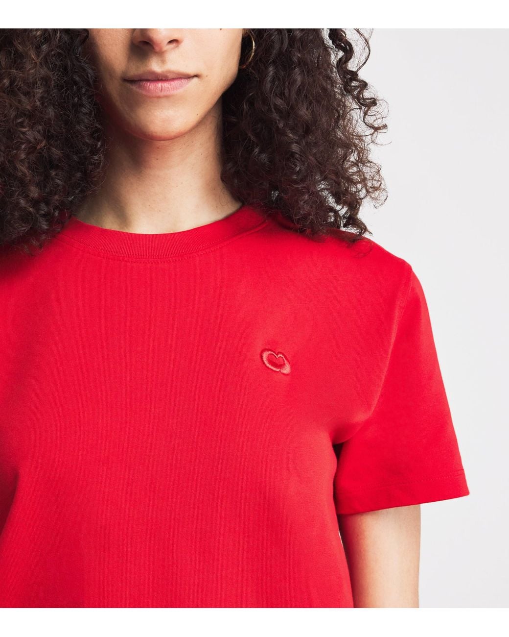 Maje Cotton Embroidered Logo T-Shirt