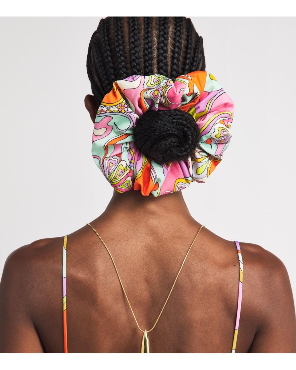 Emilio Pucci Multicolor Orchidee Scrunchie