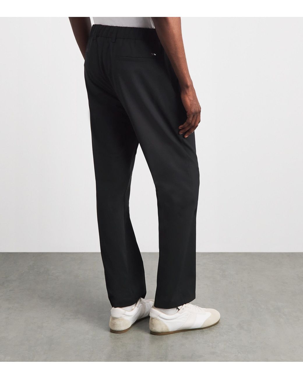Herno Black Technical Drawstring Trousers for men