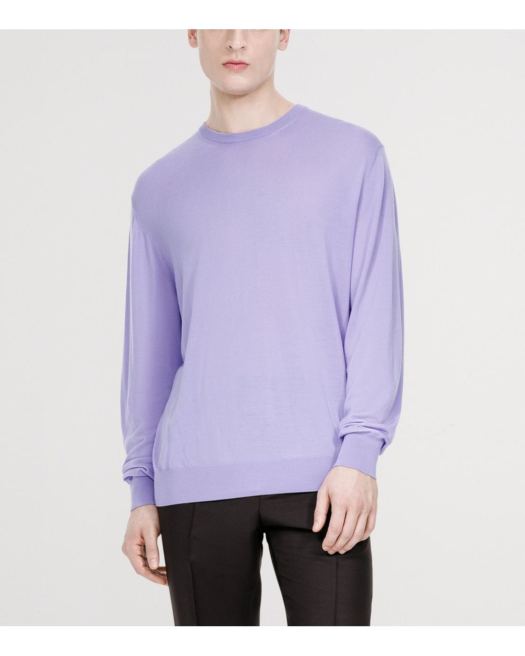 Tom Ford Purple Virgin Wool Sweater for men