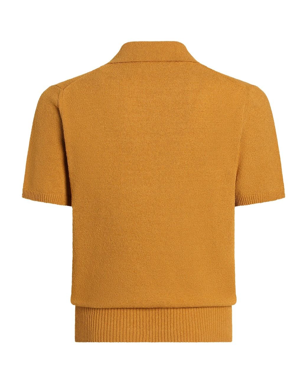Dolce & Gabbana Orange Linen-Cotton Polo Shirt for men