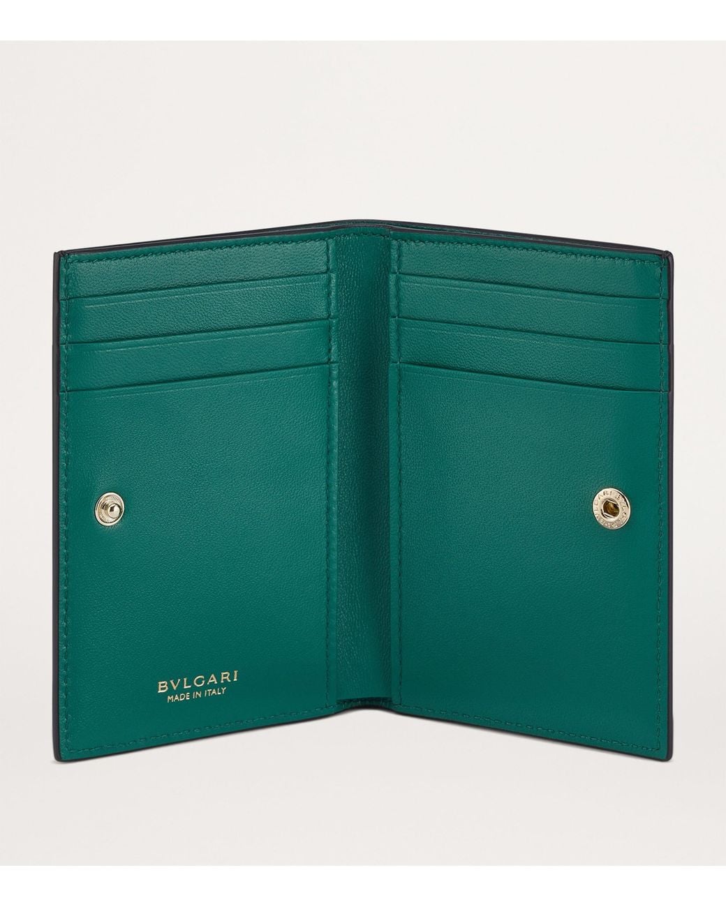 BVLGARI Black Serpenti Forever Folded Card Holder