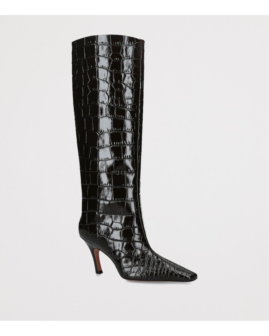 AMINA MUADDI Black Leather Mona Knee-High Boots 80